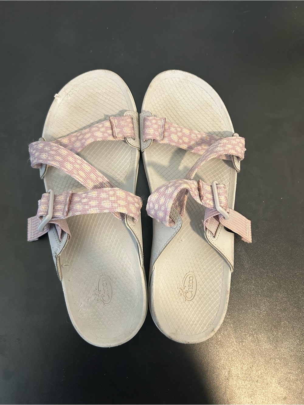 Chaco Women's Pale Pink Patterned Webbing Sandals
